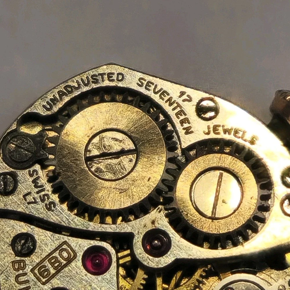 Vintage Bulova Watch 10k RGP Bezel 17 Jewel Gruen Cased & Timed FOR PARTS